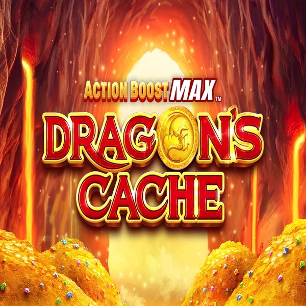 Action Boost Max Dragon's Cache online game logo by SpinPlay Games on cazeuscasinos.es