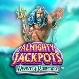 Almighty Jackpots – Realm of Poseidon logo by Novomatic at Cazeus Casino
