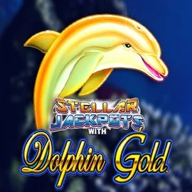 Dolphin Gold with Stellar Jackpots by Lightning Box Game, showcased at cazeuscasinos.es – game logo